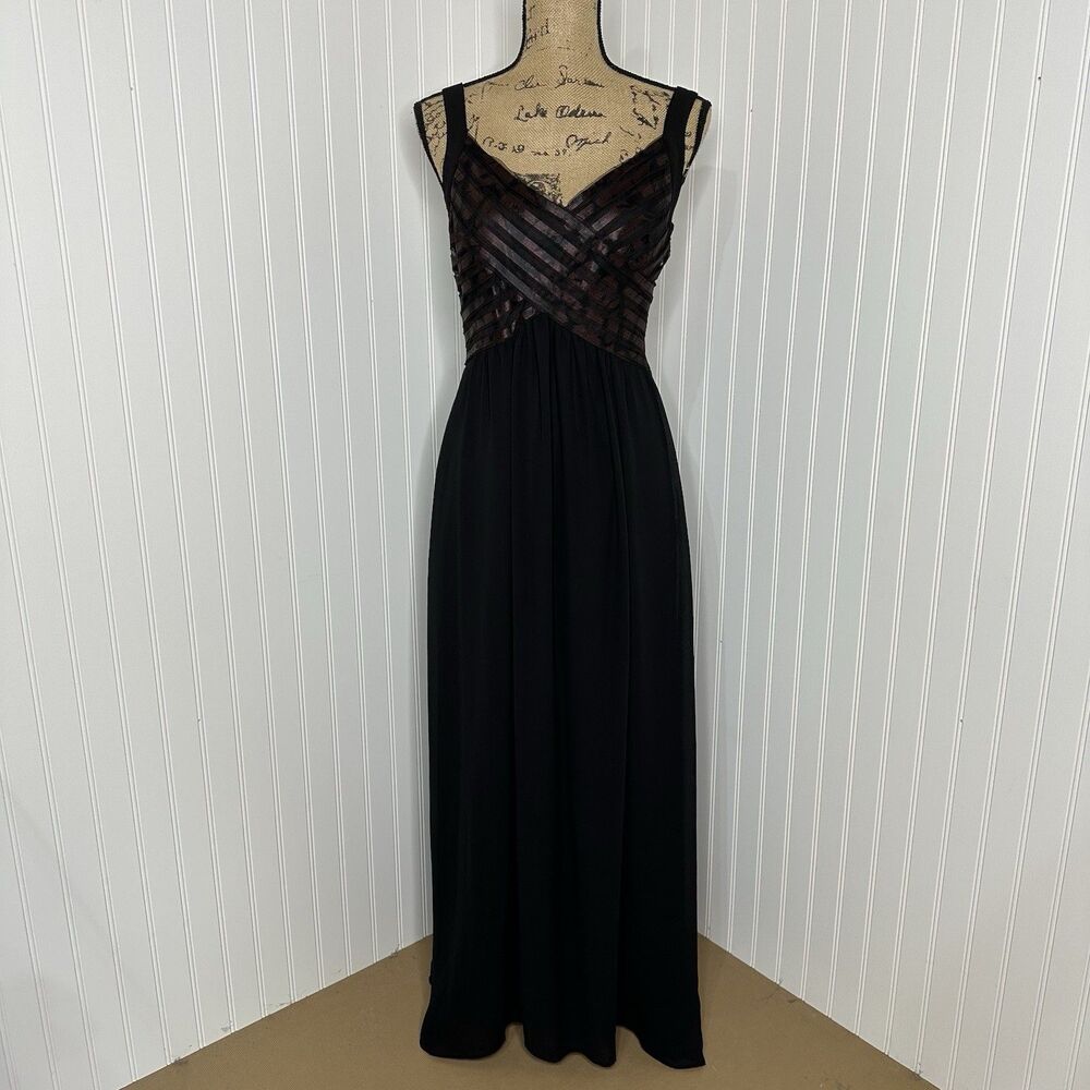 Whimsigoth Black Mesh Maxi Dress Sz 14 Dark Romantic Witchy Formal Robbie Bee - Picture 16 of 16
